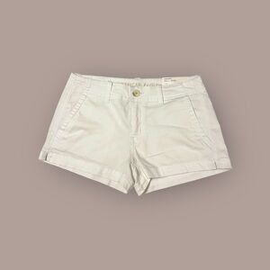 American Eagle Outfitters Women's Cream denim shorts